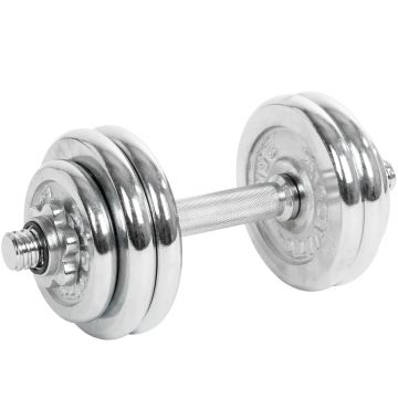 Gantera, greutate 15 Kg, otel cromat MOVIT