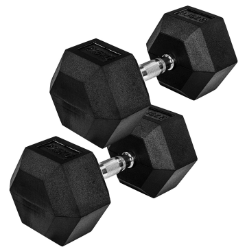 Gantera hexagonala din cauciuc, set de 2 buc, 2-30 Kg MOVIT