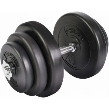 Gantera plastic umpluta cu ciment, 20kg PHYSIONICS