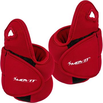 Greutati din neopren pentru degetul mare, 2 x 0,5 kg, albastru/rosu MOVIT