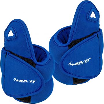 Greutati din neopren pentru degetul mare, 2 x 0,5 kg, albastru/rosu MOVIT