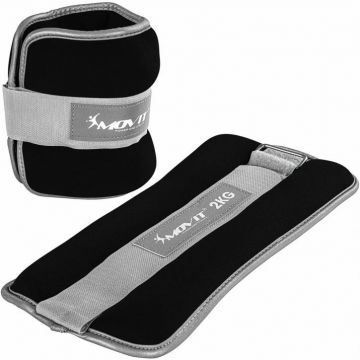 Greutati din neopren pentru incheietura mana/glezna 1-4kg negru MOVIT