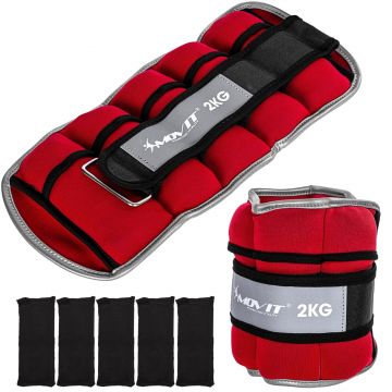 Greutati din neopren pentru incheietura mana/glezna 2-6 kg, diferite culori, MOVIT