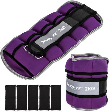 Greutati din neopren pentru incheietura mana/glezna 2-6 kg, diferite culori, MOVIT