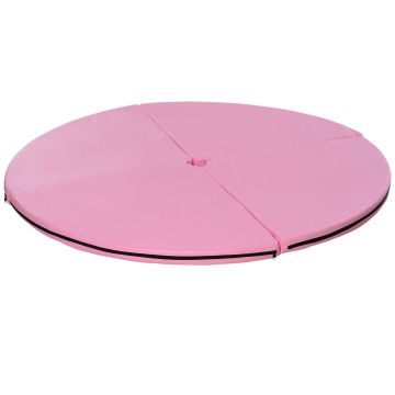 HOMCOM Covor pole dance pliabil, covor pole dance, covor de protecție Ø 150 cm grosime 5 cm, acoperire plastic roz | Aosom Romania