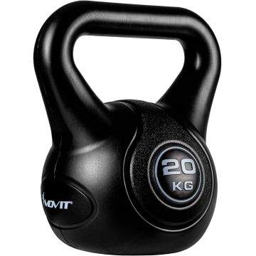 Kettlebell, ciment, 3 - 20 KG, negru MOVIT