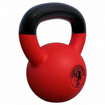 Kettlebell din fontă turnată cu înveliș de cauciuc 2-32 Kg Gorilla Sports