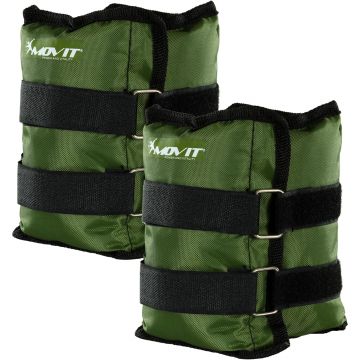 Mansete, 2 x greutati de alergare de 2,5 kg, verde MOVIT