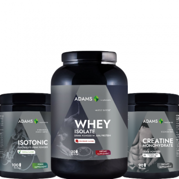 Pachet Izolat Capsuni, Creatina, Isotonic - Adams Supplements