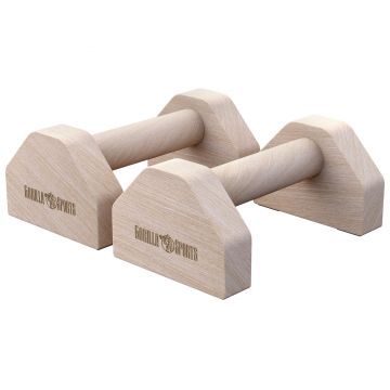 Set de 2 manere push-up din lemn, Gorilla Sports