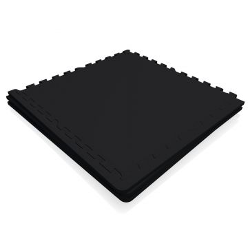 Set de 4 covorase de protectie din cauciuc, negru, Gorilla Sports