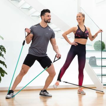 Set de benzi de rezistenta cu accesorii si ghid de exercitii Tribainer InnovaGoods 3 Unitati