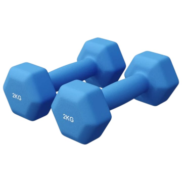 Set de gantere din neopren, 2x 2 Kg, albastru, Gorilla Sports