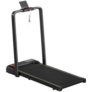 SPORTNOW Bandă de Alergat Pliabilă 2 în 1 cu Inclinație, Bandă de Alergat Electrică 2CP Portabilă cu Display LED, Viteze 1-10 km/h, Roți, Mâner, Telecomandă, Suport pentru Telefon, Negru | Aosom Romania