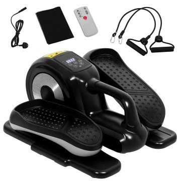 SPORTNOW Elliptic de birou bicicleta eliptica electrica cu telecomanda ecran LCD 12 viteze reglabile 45 x 38 x 25 cm negru | Aosom Romania