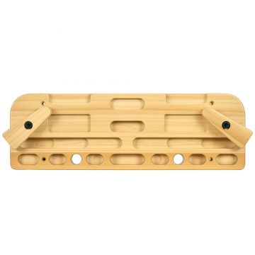 SPORTNOW Poutre de escaladă mare placă de agățat antrenament cu 19 caneluri cu șuruburi de montaj 57 x 18 cm natural | Aosom Romania