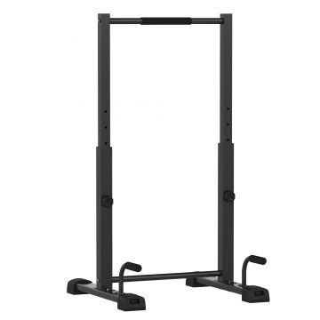 SPORTNOW Stație de scufundări, suport pentru flotări, reglabil în înălțime de 93-117 cm, capacitate de încărcare de 540 kg, antrenament pentru întregul corp, negru | Aosom Romania