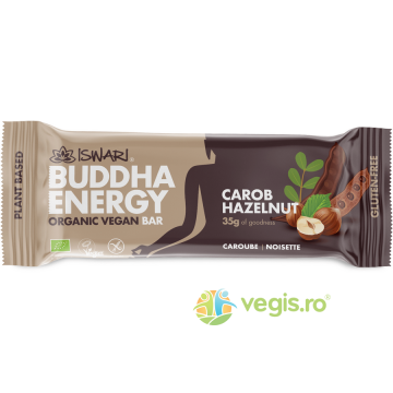Baton Energizant cu Alune de Padure si Carob fara Gluten Ecologic/Bio 35g
