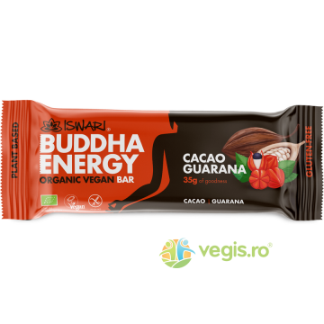 Baton Energizant cu Guarana si Cacao fara Gluten Ecologic/Bio 35g