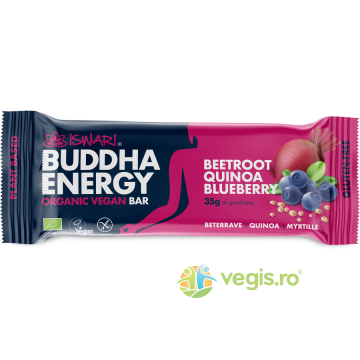 Baton Energizant cu Sfecla Rosie, Quinoa si Afine fara Gluten Ecologic/Bio 35g