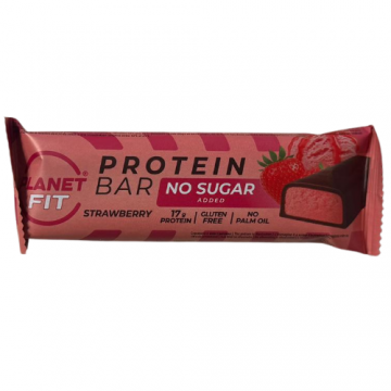 Baton proteic cu capsuni 55g Brain Foods Baton proteic cu capsuni 55g Brain Foods