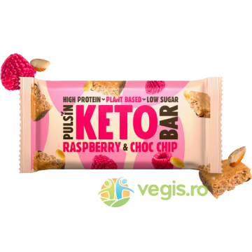 Baton Proteic Keto cu Ciocolata si Zmeura 50g