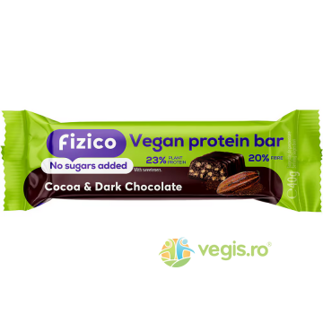 Baton Proteic Vegan cu Cacao si Ciocolata fara Zahar Adaugat Fizico the Right 40g