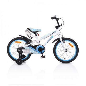 Bicicleta Copii Pixy - 18 Inch, Alb-Albastru