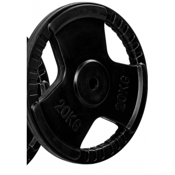 Disc cauciucat 20 kg fonta cu prindere MOVIT