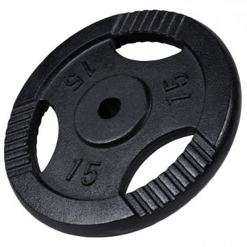 Disc din fontă , Argintiu/Negru, 1,25-20 Kg Gorilla Sports