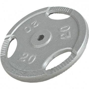 Disc din fontă , Argintiu/Negru, 1,25-20 Kg Gorilla Sports