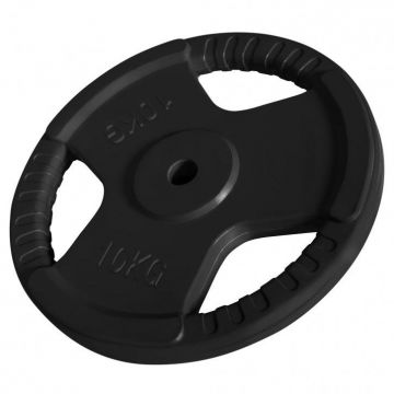 Discuri din fontă cauciucat cu grip 1,25-25Kg, 31mm Gorilla Sports