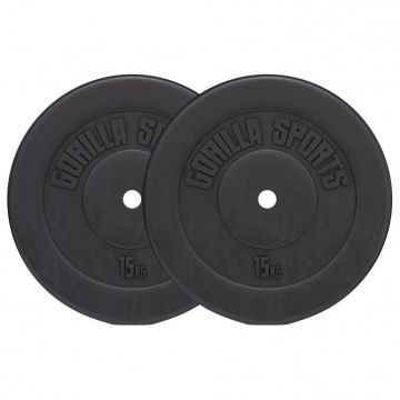 Discuri din plastic umplute cu ciment, 1.25 - 15kg, 30/31mm Gorilla Sports
