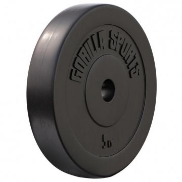 Discuri din plastic umplute cu ciment, 1.25 - 15kg, 30/31mm Gorilla Sports