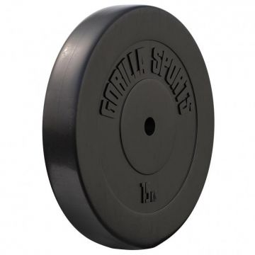 Discuri din plastic umplute cu ciment, 1.25 - 15kg, 30/31mm Gorilla Sports