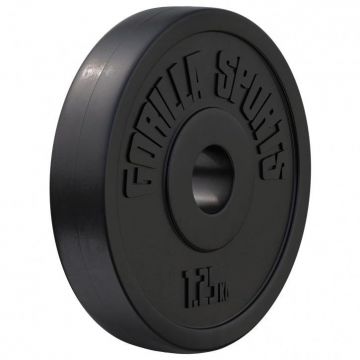 Discuri din plastic umplute cu ciment, 1.25 - 15kg, 30/31mm Gorilla Sports