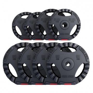 Discuri din plastic umplute cu ciment cu prinderi 1,25 - 15 kg 30/31mm Gorilla Sports