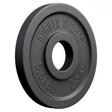 Discuri Olimpice din fontă 50/51 mm Negre 1,25-25 KG Gorilla Sports