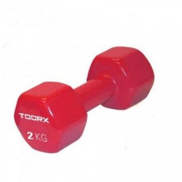 Gantera PVC TOORX 2 kg Rosu Gantera PVC TOORX 2 kg Rosu