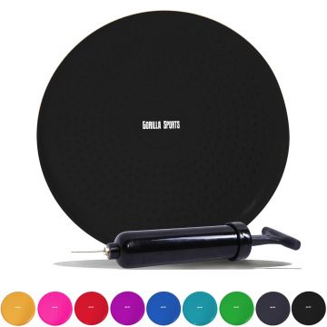 Pernă cu aer pentru șezut/fitness, inclusiv pompă de aer Multiple Culori Gorilla Sports