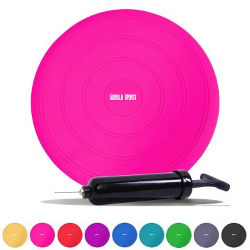 Pernă cu aer pentru fitness în diferite culori, inclusiv pompă de aer Gorilla Sports