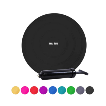 Pernă cu aer pentru fitness în diferite culori, inclusiv pompă de aer Gorilla Sports