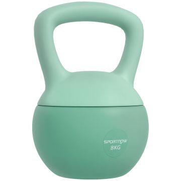 SPORTNOW Kettlebell 8 kg Kettlebell Relleno de Arena Metálica y Mango Antiderapant pentru Antrenament Acasă 19x19x28 cm Verde | Aosom Romania SPORTNOW Kettlebell 8 kg Kettlebell Relleno de Arena Metálica y Mango Antiderapant pentru Antrenament Acasă 19x19x28 cm Verde | Aosom Romania