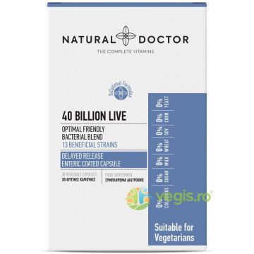 40 Billion Live - Mentinerea Sanatatii Gastrointestinale 30cps