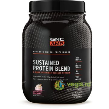 Amestec Proteic cu Aroma de Milkshake de Capsuni Amp Sustained 896g