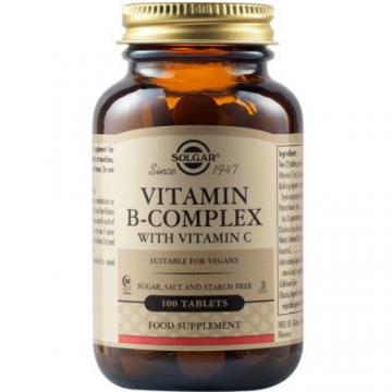B Complex cu Vitamina C 100cps Solgar B Complex cu Vitamina C 100cps Solgar