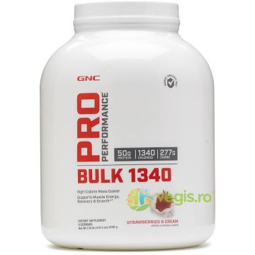 Bulk 1340 - Gainer cu Proteina si Carbohidrati Aroma de Capsuni Pro Performance 3294g