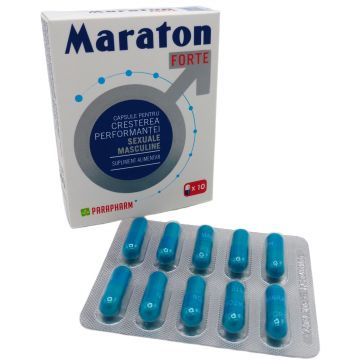Capsule pentru cresterea performantei sexuale masculine, 1 blister x 10 capsule, Maraton Forte Capsule pentru cresterea performantei sexuale masculine, 1 blister x 10 capsule, Maraton Forte