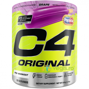 Cellucor C4 Original - Formula Pre-Workout cu Aroma de Struguri 246g