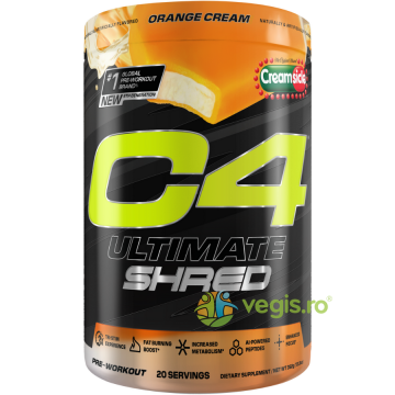 Cellucor C4 Ultimate Shred - Formula Pre-Workout pentru Performanta si Arderea Grasimilor cu Aroma de Portocale 392g